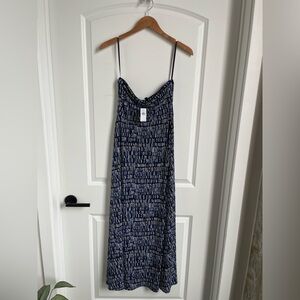 Banana Republic Factory Navy Strapless Maxi Dress